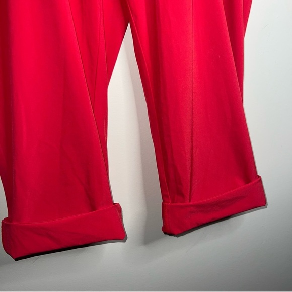 Athleta Tribeca Utility Crop Pants Hibiscus Red Size 16 - Picture 11 of 14